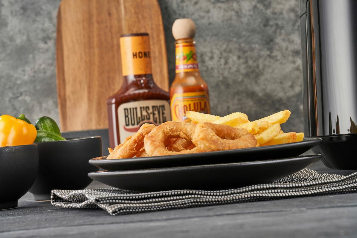 Heißluftfritteuse Crunchy Fry - Schwarz, KONVENTIONELL, Kunststoff (38,3/32,2/32,7cm) - Trisa Electronics