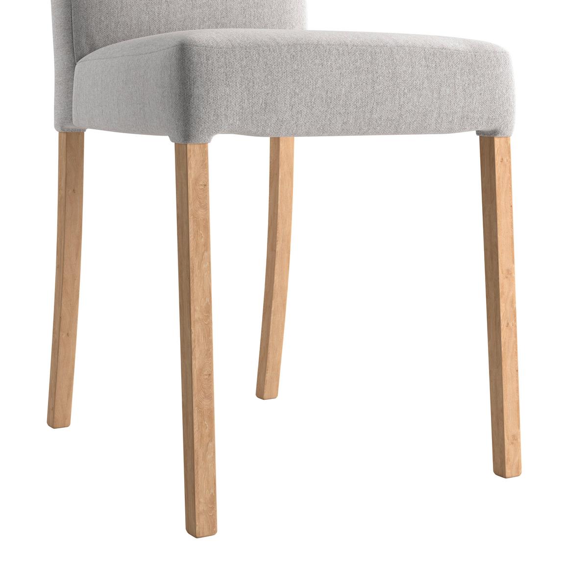 Vierfußstuhl Emma Ii Webstoff Hellgrau, B: 43 Cm - Eichefarben/Hellgrau, KONVENTIONELL, Holz/Textil (43/91/58cm)