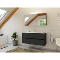 BADEZIMMER Limes, Graphitfarben B: 120 cm - Graphitfarben/Weiß, Basics, Holzwerkstoff/Stein (120cm) - MID.YOU