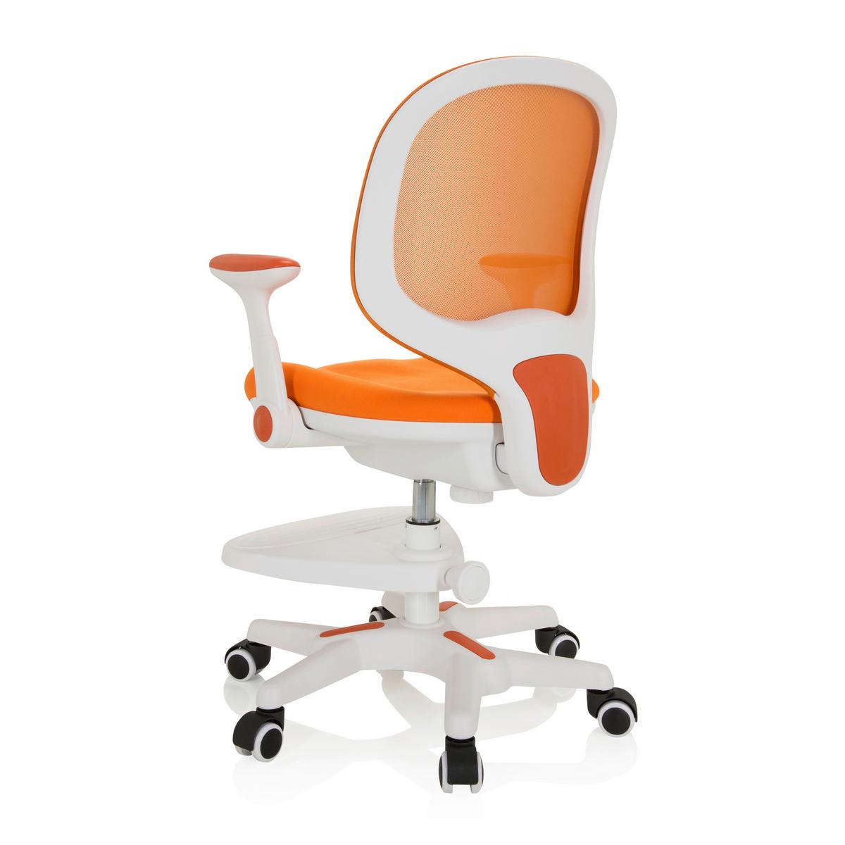 Jugenddrehstuhl Kid Ergo Orange/Weiß Bis 80 Kg - Orange/Weiß, MODERN, Kunststoff/Textil (56/89 - 101/52cm) - MID.YOU