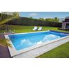 Styroporpool Rechteckig Kwad mit Leiter + Skimmer L: 600 cm - Weiß, MODERN, Kunststoff (600/300/150cm)