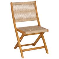 Gartenstuhl Klappbar Bergen Aus Akazienholz - Hellgrau/Akaziefarben, MODERN, Holz/Kunststoff (50/87/58cm) - Beldano