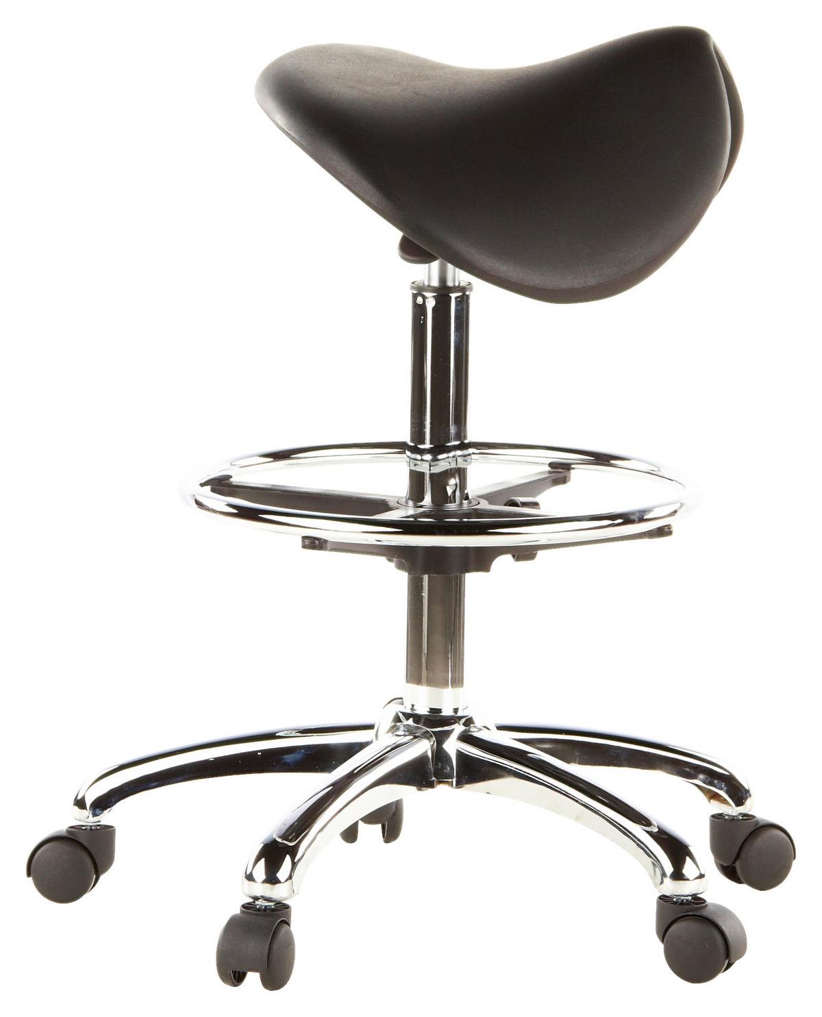 Bürohocker Top Work 13 Schwarz - Chromfarben/Schwarz, MODERN, Kunststoff/Metall (62/60/62cm) - MID.YOU