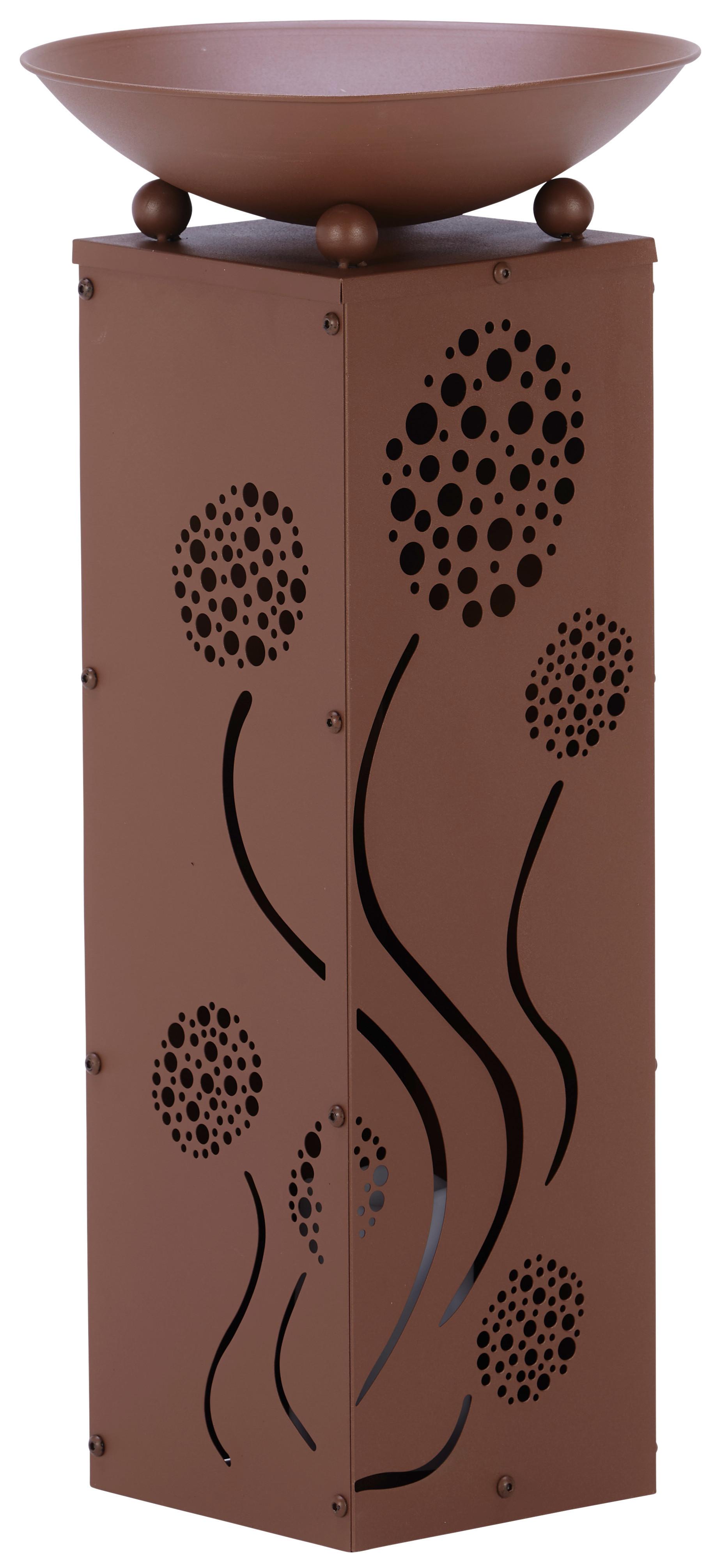 Led Dekosäule Mit Schale Pusteblume H: 59 Cm - Rostfarben, Basics, Metall (28/28/59cm)