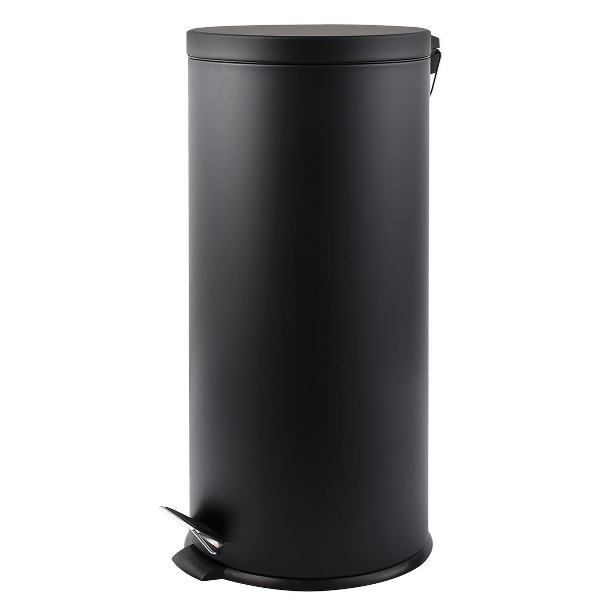 Abfalleimer Schwarz B: 29,5 Cm - Schwarz, Basics, Kunststoff/Metall (29.5/63.5/29.5cm) - Spirella