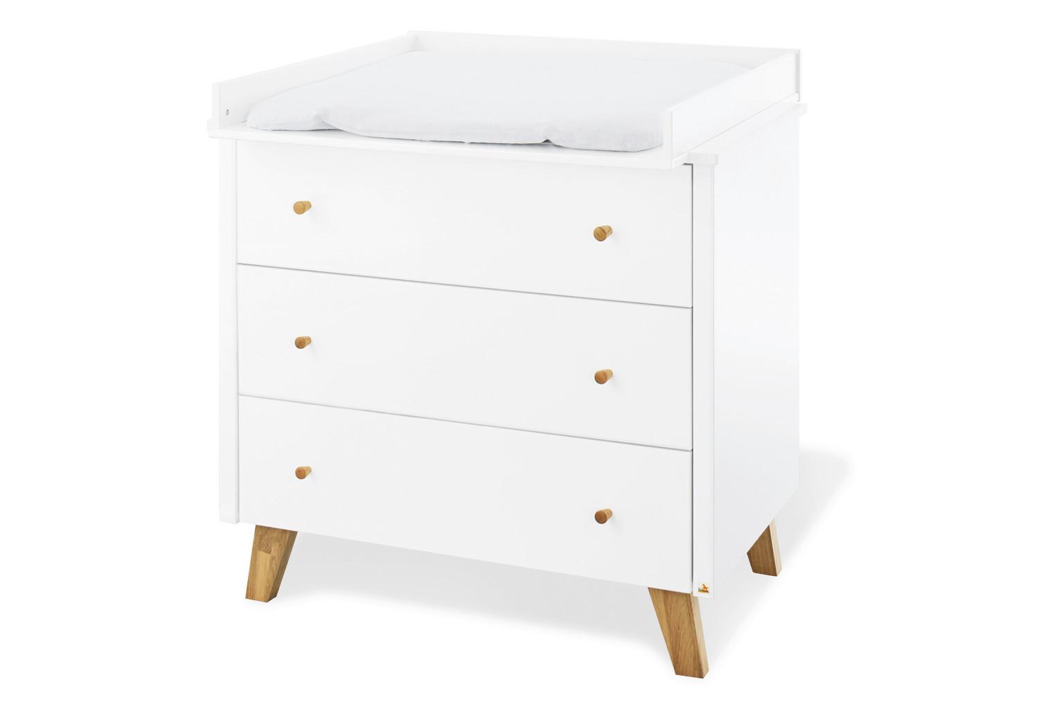 WICKELKOMMODE 133420B PAN - Eichefarben/Weiß, Design, Holz/Holzwerkstoff (100/100/56-78cm) - Pinolino