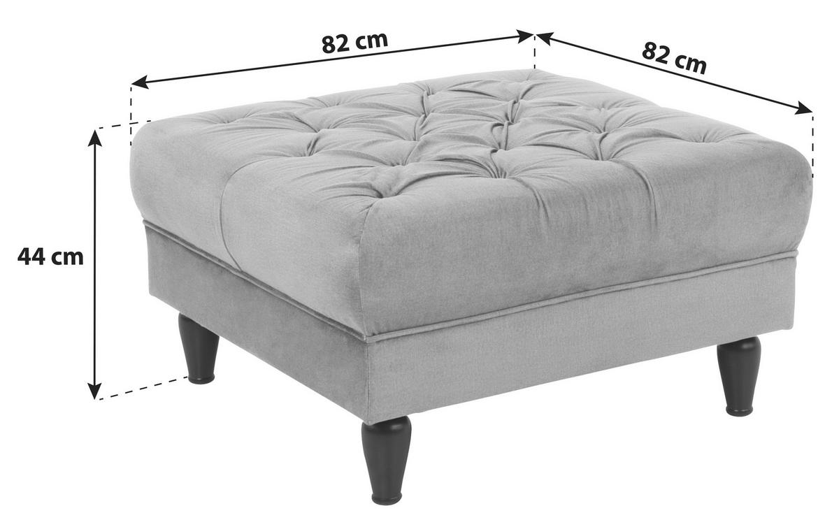 Hocker Cupido - Anthrazit/Schwarz, Design, Textil (82/44/82cm) - MID.YOU