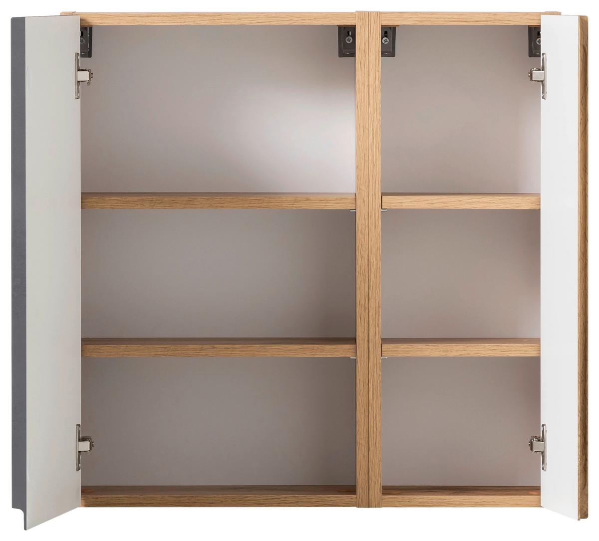 Hängeschrank Verese B: 65 Cm Eiche Wotan/grau - Eiche Wotan/Grau, MODERN, Holzwerkstoff (65/64/20cm) - Held