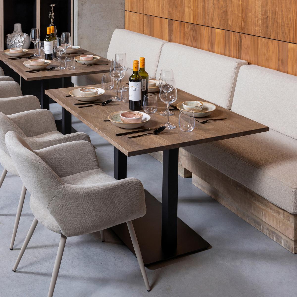 TISCHGESTELL Bistro Schwarz B: 80cm - Schwarz, MODERN, Metall (80/72/40cm) - Livetastic