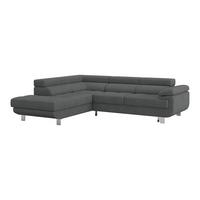 Ecksofa Savona - Anthrazit, MODERN, Textil (230/270cm) - Ondega