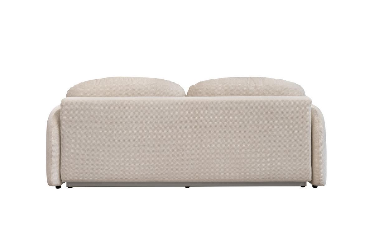 Schlafsofa Roma Beige, B: 230 cm - Beige/Schwarz, Design, Textil (230/90/105cm)