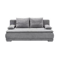Rozkládací pohovka Luigi hnědošedá - barvy stříbra/jílová barva, Moderní, textil/plast (208/93/105cm) - MID.YOU