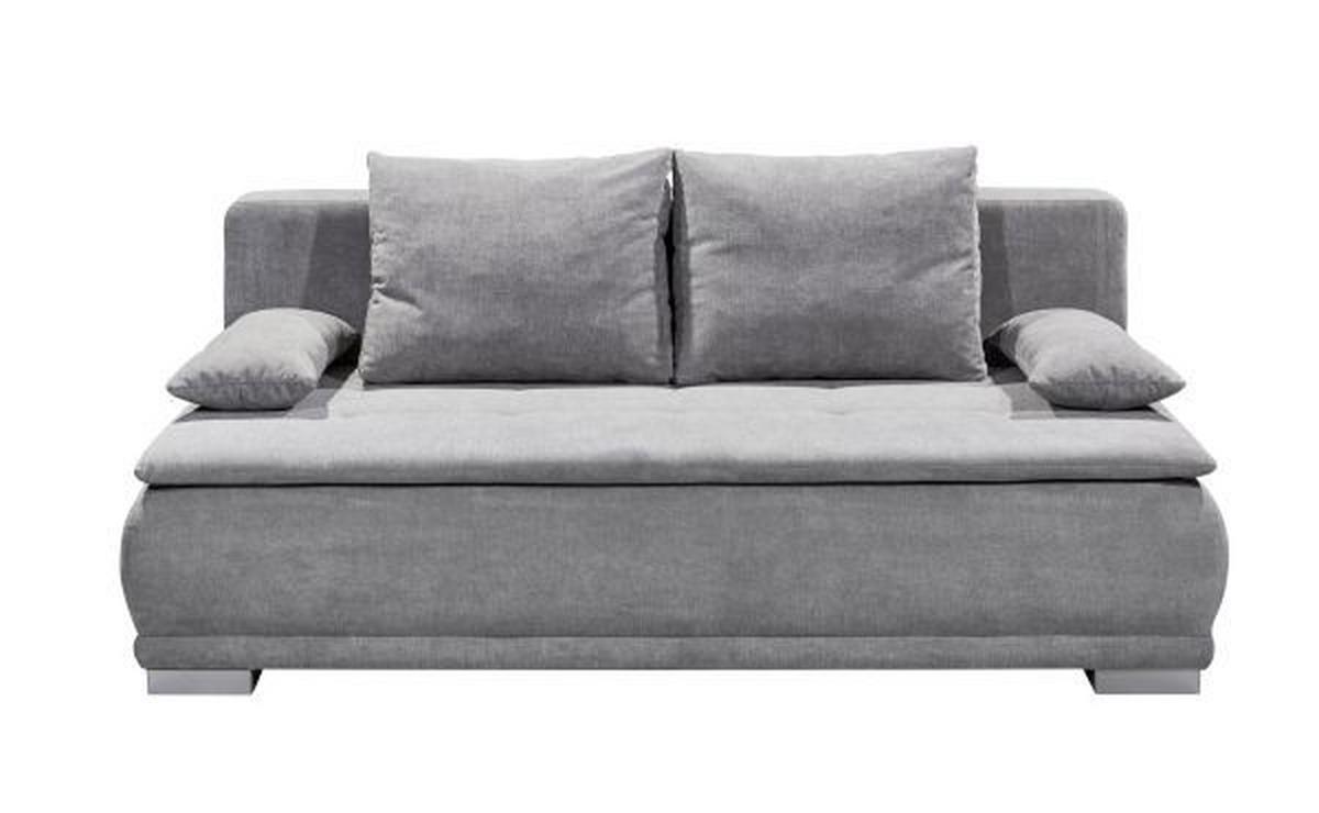 Rozkládací pohovka Luigi hnědošedá - barvy stříbra/jílová barva, Moderní, textil/plast (208/93/105cm) - MID.YOU