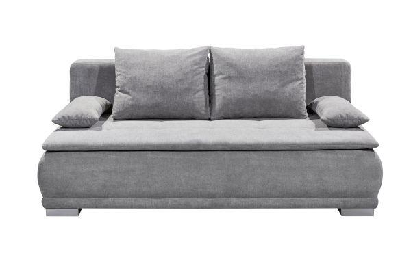 Schlafsofa Luigi Lux.3Dl B: ca. 208cm - Schlammfarben/Silberfarben, MODERN, Holzwerkstoff/Textil (208/93/105cm) - Carryhome