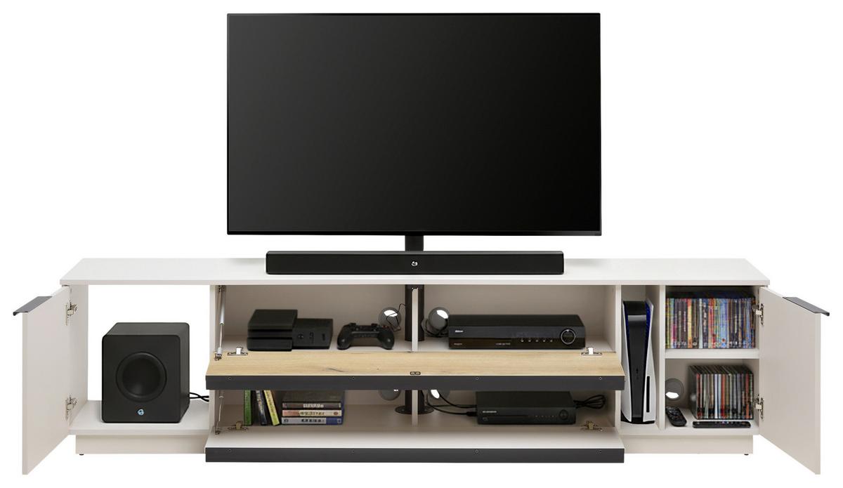 TV-Element Neo vč. LED dekor dub/kašmír - barvy dubu/černá, Moderní, kov/kompozitní dřevo (210/53/40cm) - Mömax