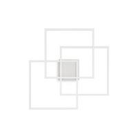 LED-Deckenleuchte Bianco Weiß B: 59,5 cm - Weiß, Design, Kunststoff/Metall (59/59,5/9cm) - Ideal Lux