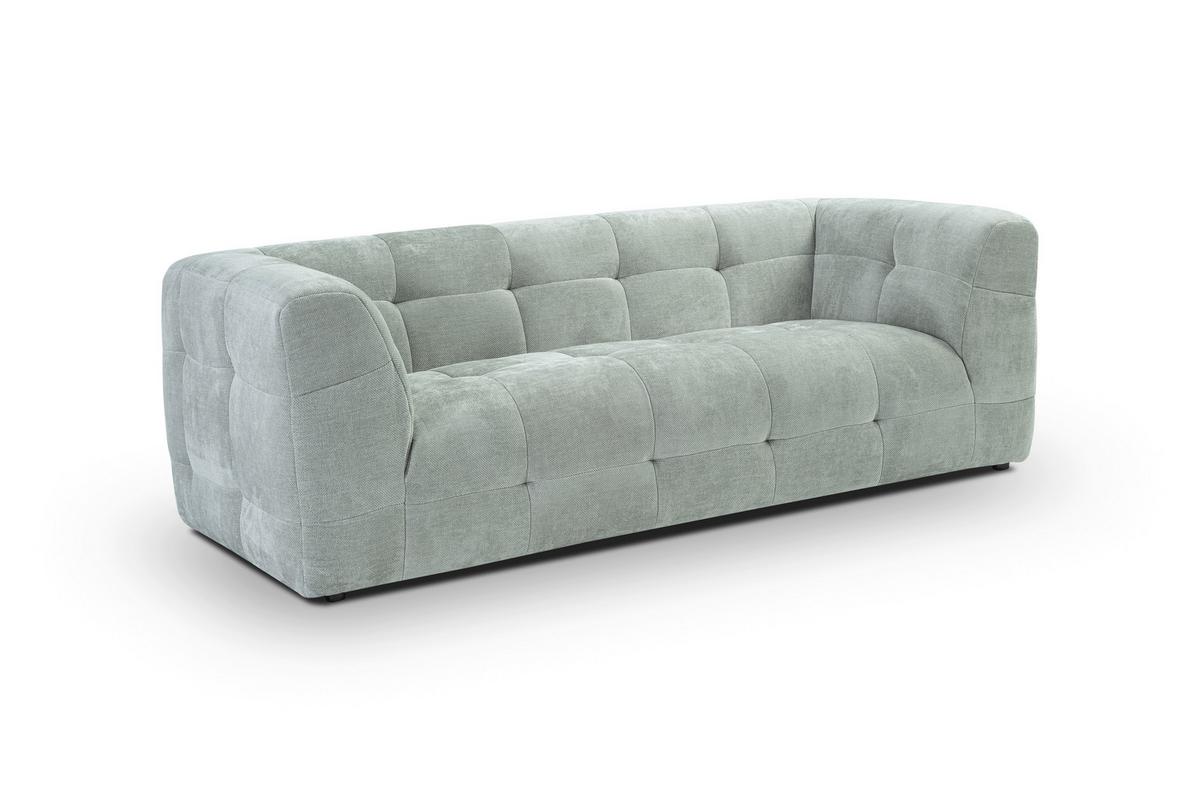3-Sitzer-Sofa Tenso Minttürkis B: 217cm - Schwarz/Minttürkis, Basics, Holz/Textil (217/72/96cm) - MID.YOU