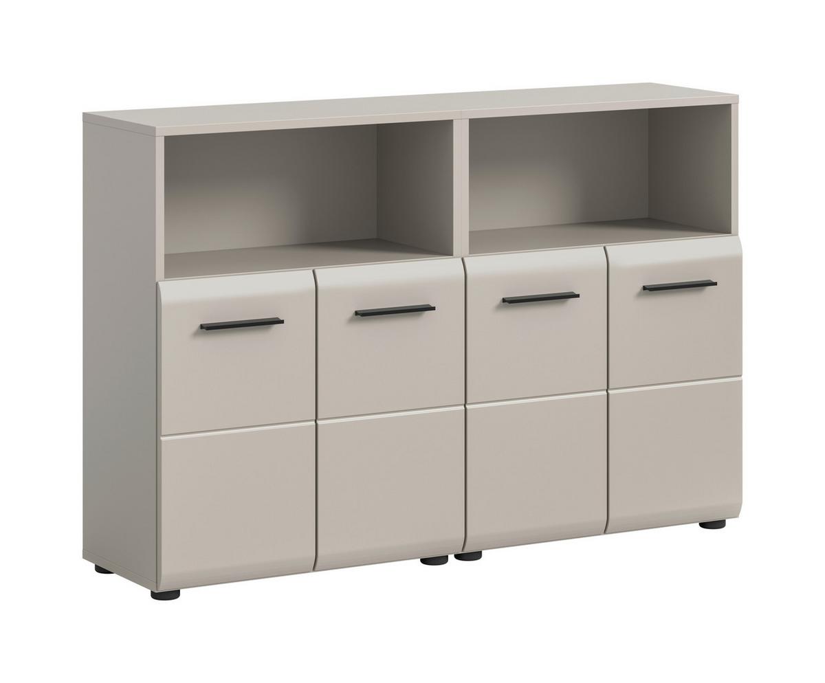 Badezimmer Ice Kaschmir B: 120cm - Kaschmir/Schwarz, Trend, Holzwerkstoff (120cm) - MID.YOU