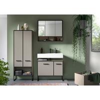 Badezimmer Bagno Schwarz/kaschmir B:139cm - Kaschmir/Schwarz, MODERN, Holzwerkstoff (139cm) - MID.YOU