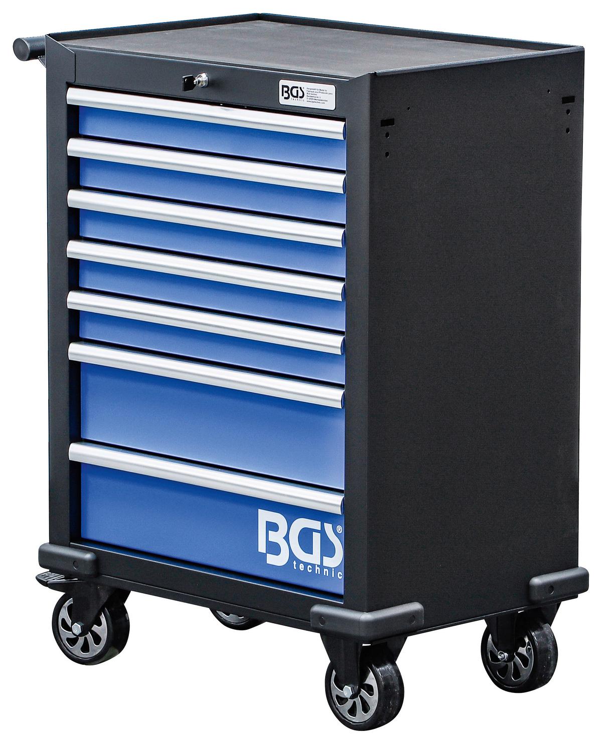 Werkstattwagen Leer Blau/schwarz B: 69,9 Cm - Blau/Schwarz, Basics, Metall (69,9/99,4/45,8cm)
