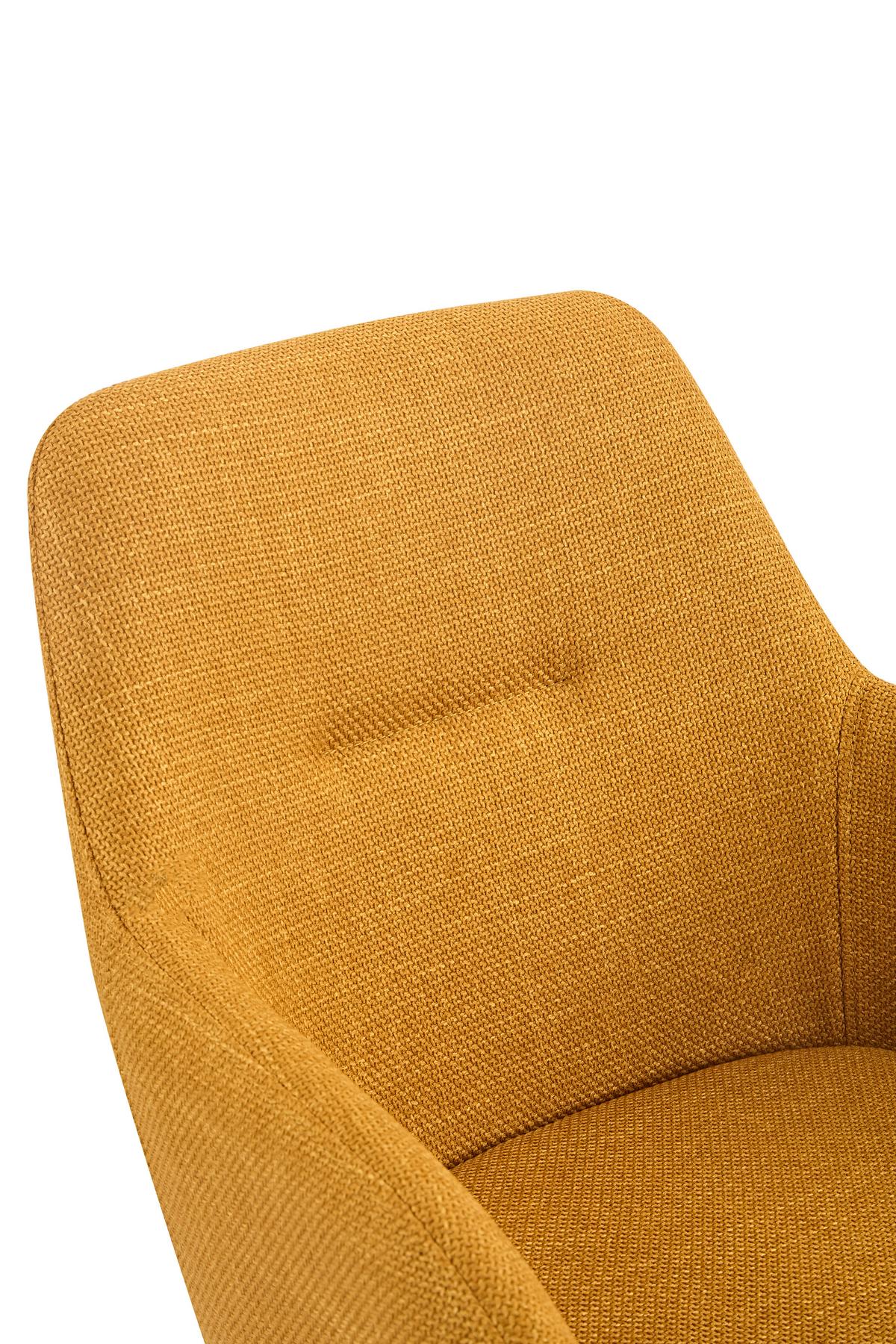 Armlehnstuhl-Set Triest S 2er-Set - Gelb/Schwarz, MODERN, Textil/Metall (56/83/60cm) - MID.YOU