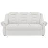 3-sitzer-sofa Boston Weiß Lederlook - Schwarz/Weiß, KONVENTIONELL, Textil (196/102/101cm) - Livetastic