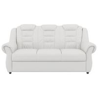 3-Sitzer-Sofa Boston Weiß Lederlook - Schwarz/Weiß, KONVENTIONELL, Textil (196/102/101cm) - Livetastic