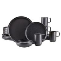 KOMBISERVICE schwarz, 16--Teilig. - Schwarz, Trend, Keramik - Creatable
