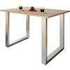 Schreibtisch Lona Eiche Dekor B: 140 Cm - Silberfarben/Sonoma Eiche, Design, Holzwerkstoff/Metall (140/50/76cm) - MID.YOU