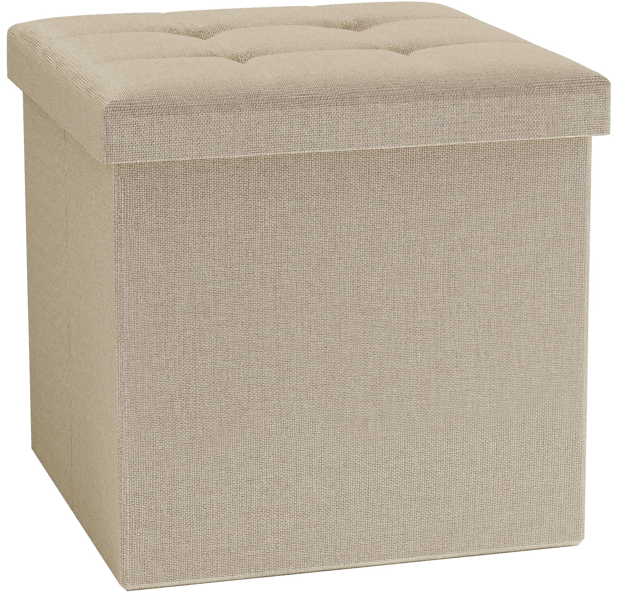 Sitzbox Boxas Creme B: 38 cm - Creme, Basics, Holzwerkstoff/Kunststoff (38/38/38cm) - MID.YOU
