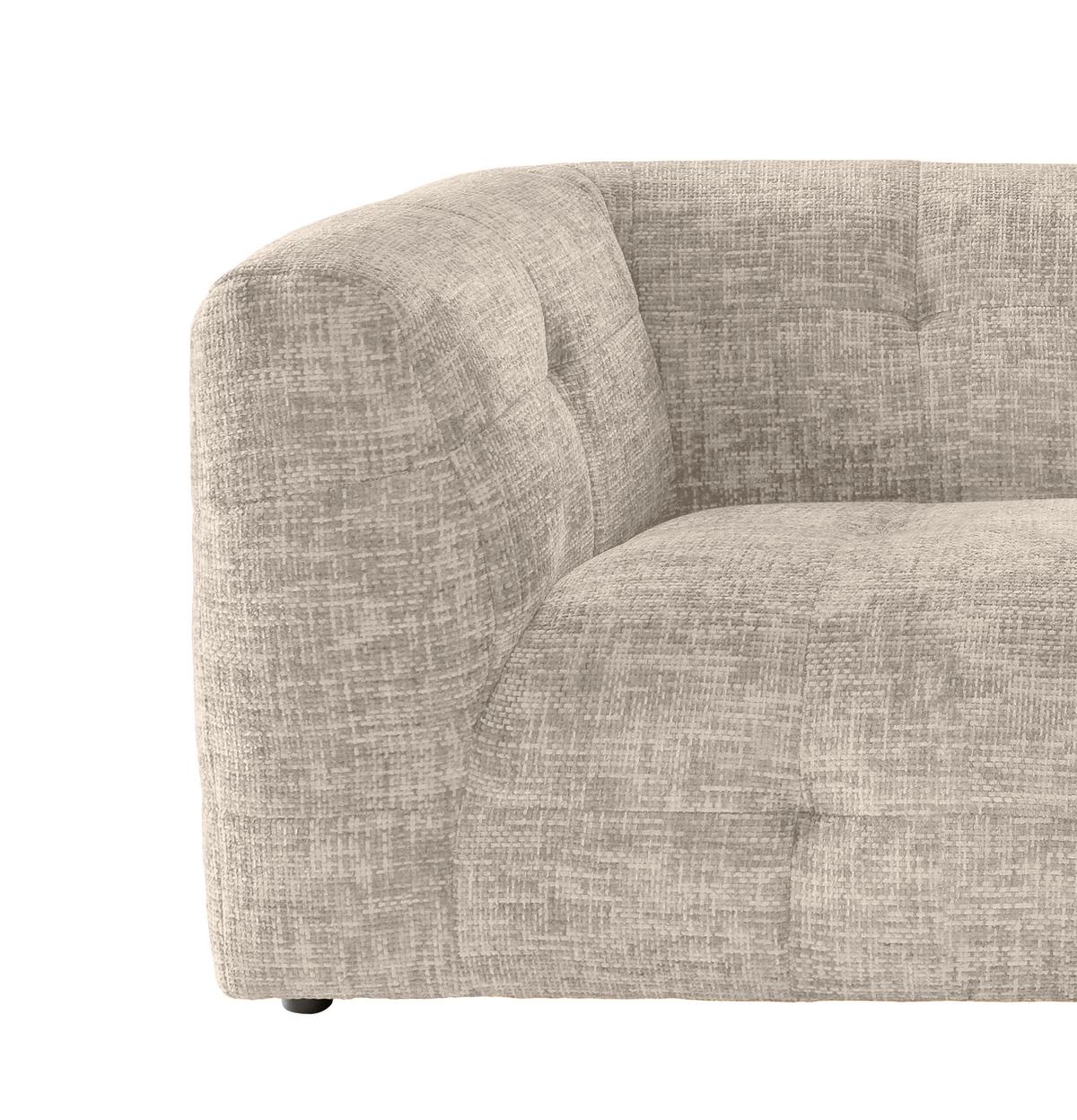 2-sitzer-sofa Velice, Creme B: 184 Cm - Creme/Schwarz, Design, Textil (184/72/95cm) - Livetastic