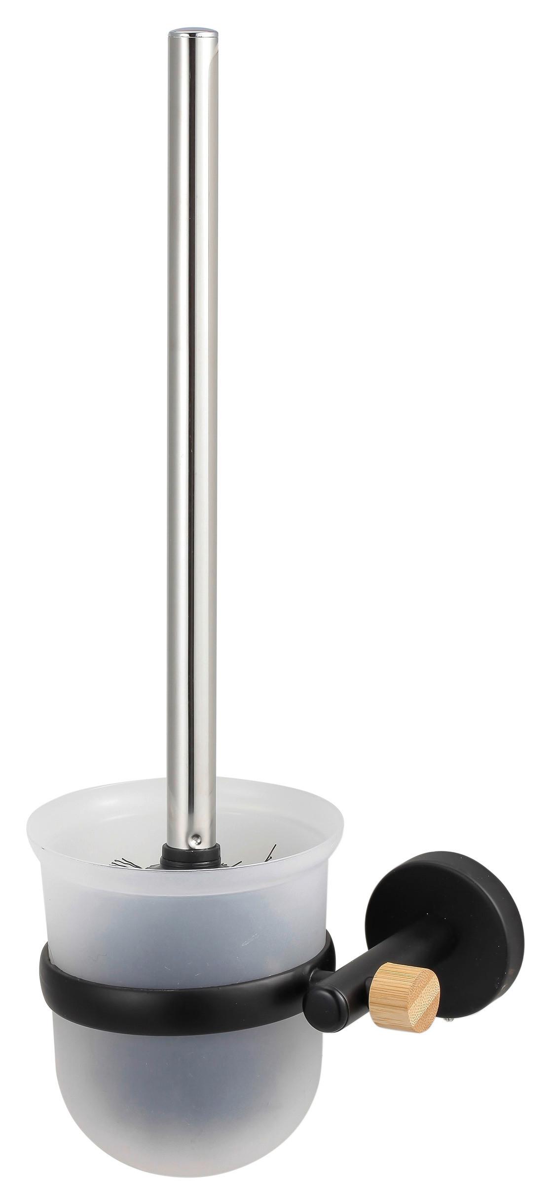 WC-Bürstenhalter Iana - Schwarz, KONVENTIONELL, Naturmaterialien (10,2/36/15cm) - Spirella