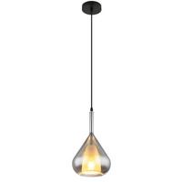 Hängeleuchte 15542 - Schwarz/Grau, Design, Glas/Metall (20/150cm) - Globo