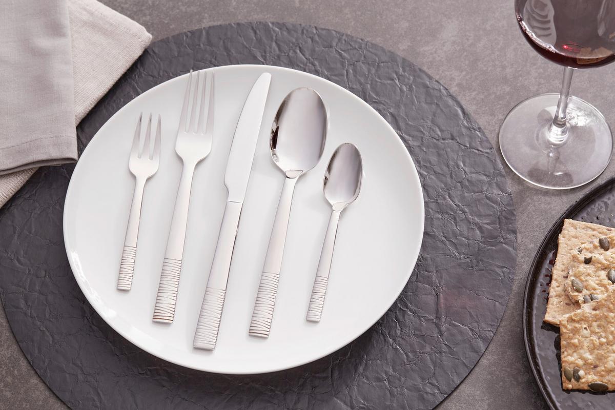 Evőeszközkészlet 30db-os Sandro - nemesacélszínű, Modern, fém - Luca Bessoni