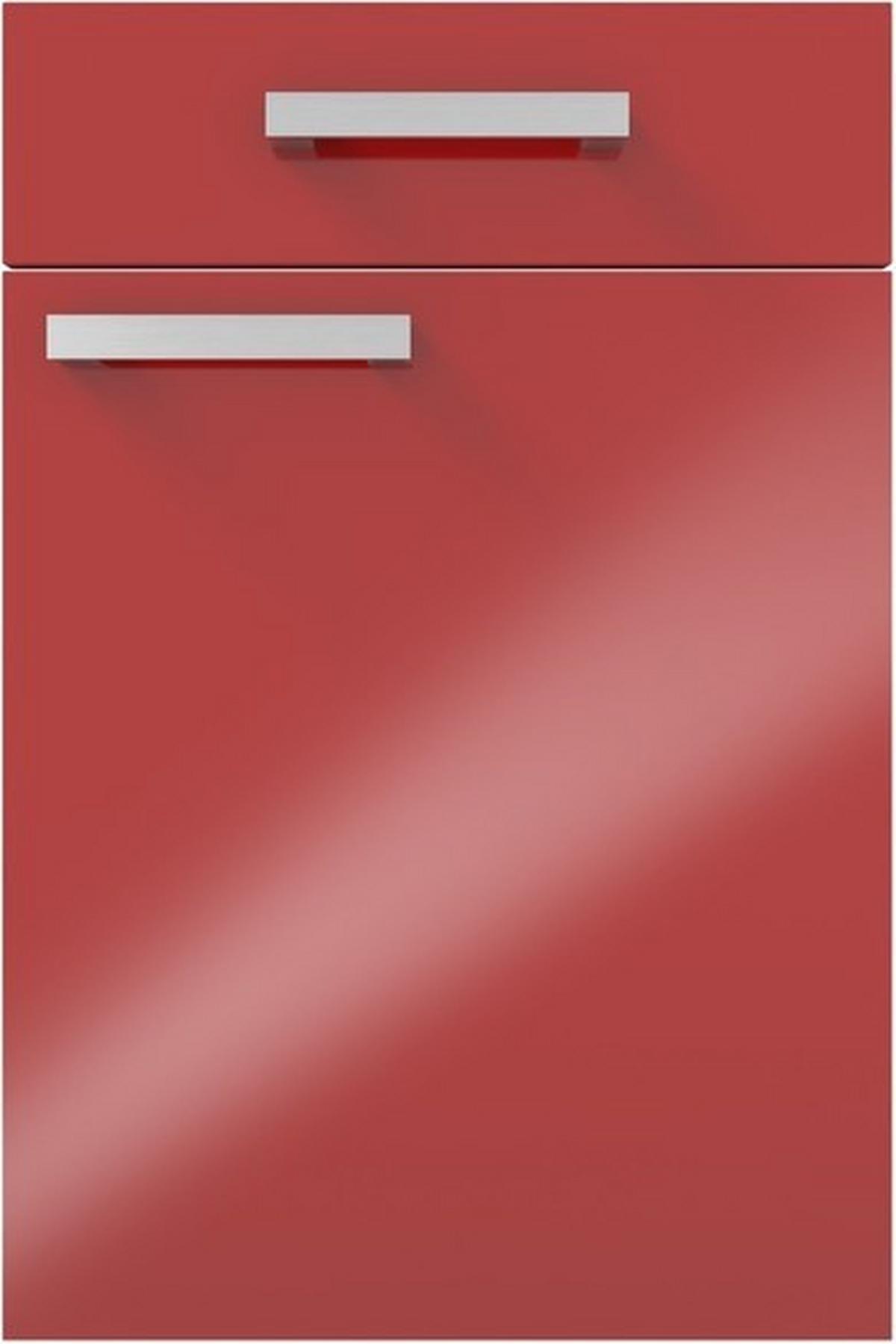 Eckküche Ip4050 Ohne Geräte 320x185 Cm Rot/weiß - Rot/Weiß, Basics (320/185cm)