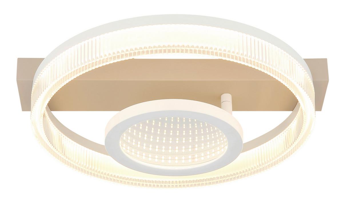 LED-Deckenleuchte 3000k, 850lm, 18w - Sandfarben/Transparent, Design, Kunststoff/Metall (36/33/10cm) - Globo