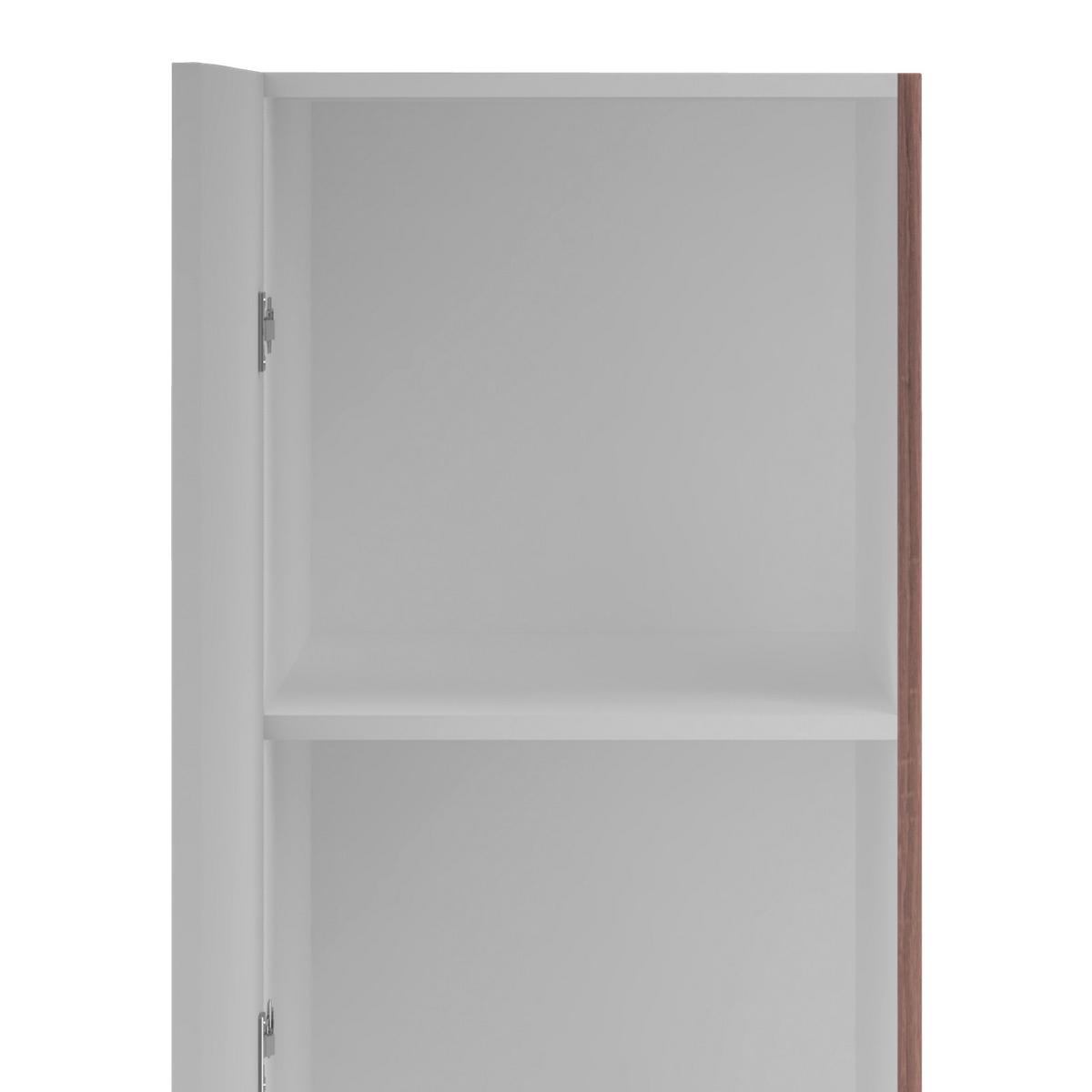 Geschirrschrank Samoa B: 50 cm Weiß/Eiche Dekor 3 Böden - Weiß/Sonoma Eiche, KONVENTIONELL, Holzwerkstoff (50/200cm)