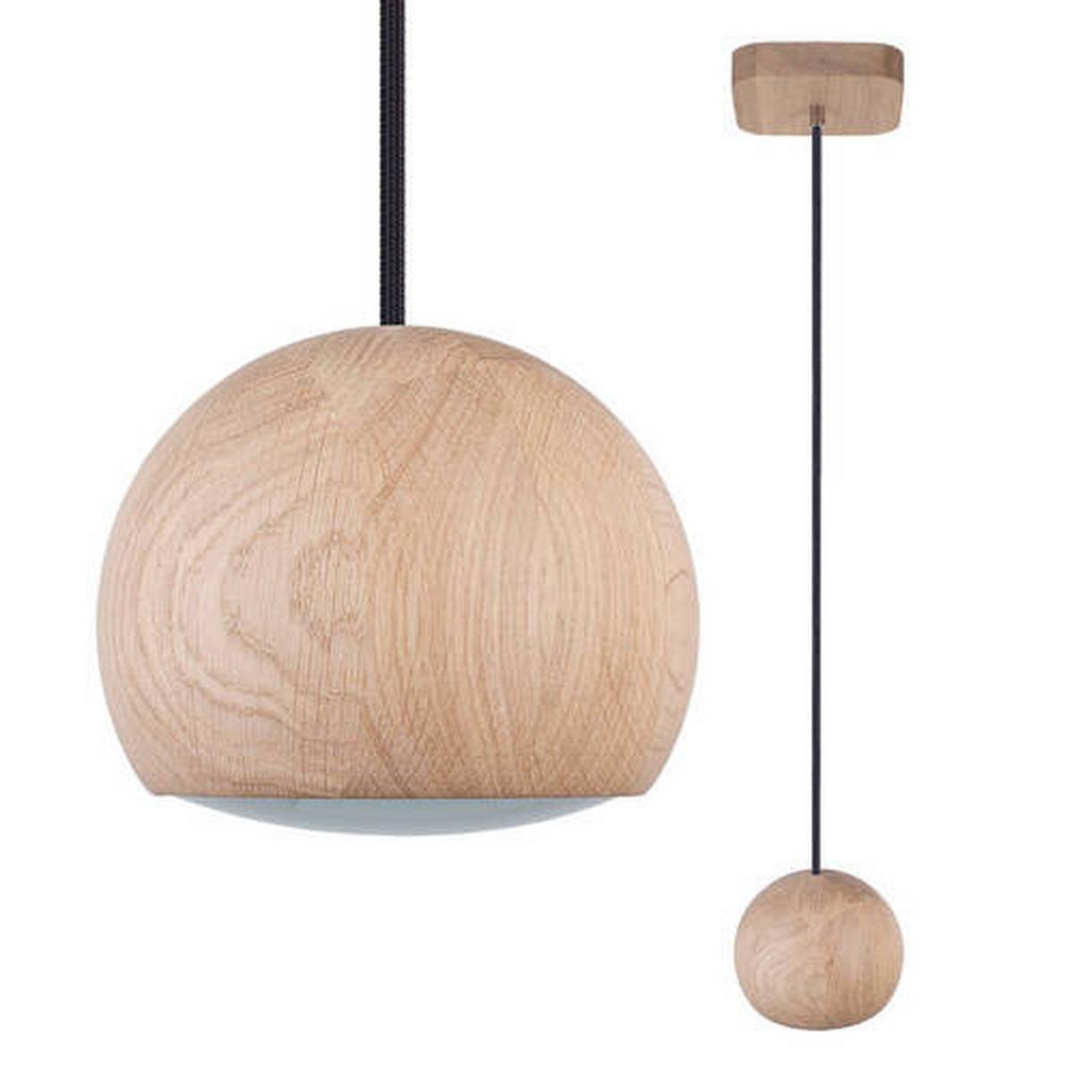 Hängeleuchte 8540103 - Balli-1/ Schwarz - Naturfarben, Natur, Holz (14/90cm)