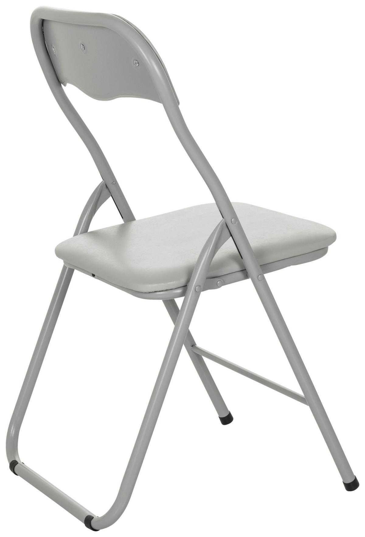 Klappstuhl Tudela Basic Grau B: 44 Cm - Grau, MODERN, Metall (44/81/48cm) - MID.YOU