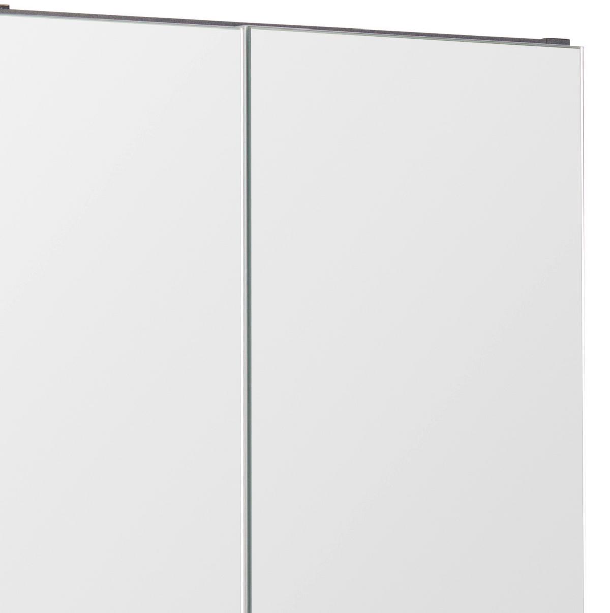 Spiegelschrank Alassio Mit Led 3-Türig Bht: 80x71x17 Cm - MODERN, Holzwerkstoff (80/71/17cm) - Luca Bessoni