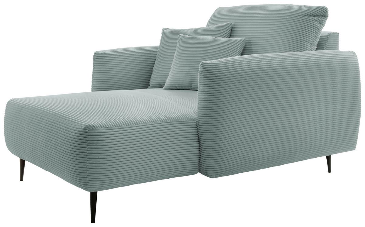 XXL-Sessel Vanilla, Hellblau B: 112cm - Schwarz/Hellblau, Design, Textil (112/95/158cm) - Livetastic