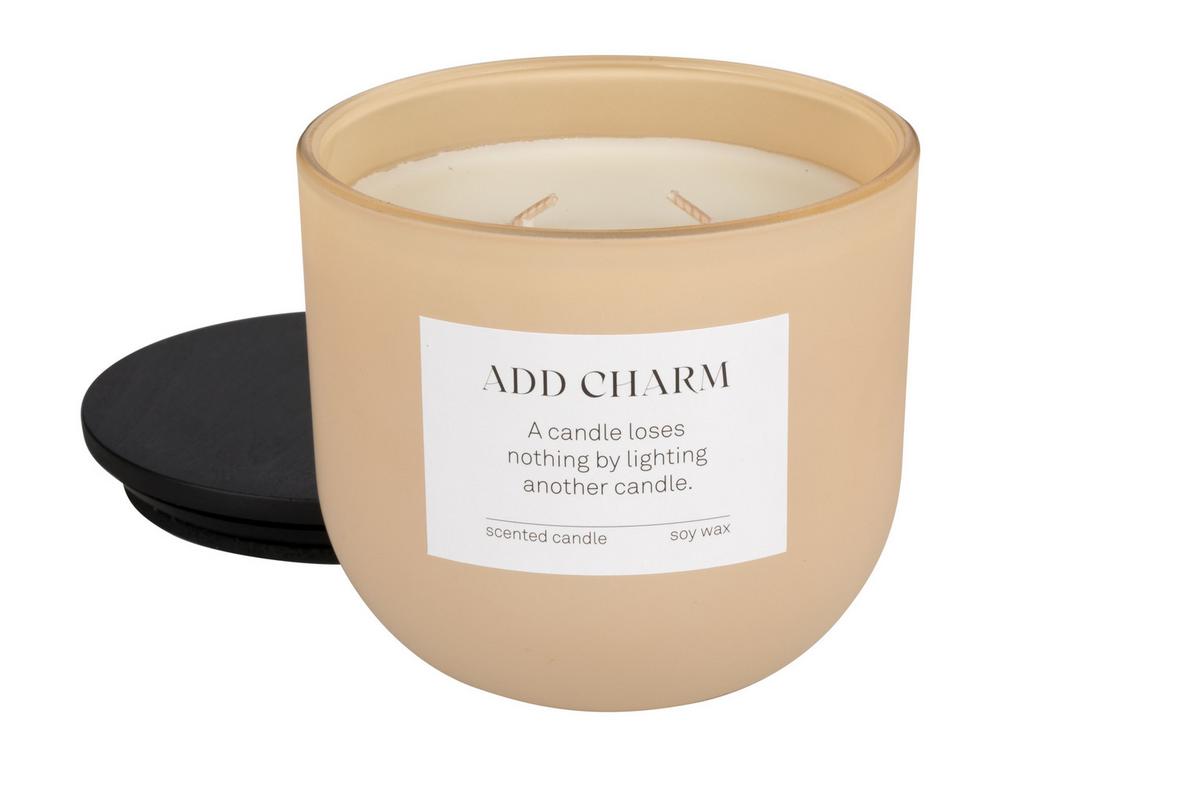 Svíčka ve skle Camilla - šedá/modrá, Moderní, přírodní materiály/sklo (10/9cm) - Mömax