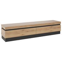 Tv-elem Corte - tölgyfa/szürke, Trend, faalapú anyag (201,2/43,5/45cm)