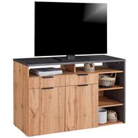 TV-Regal MX146 B: 130 cm Betonoptik/Eiche Dekor - Eichefarben, MODERN, Holzwerkstoff (130/80/40cm)