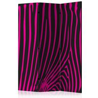PARAVENT Schwarz Pink B: 135 cm - Pink/Schwarz, Basics, Holz/Textil (135/172/3cm) - artgeist