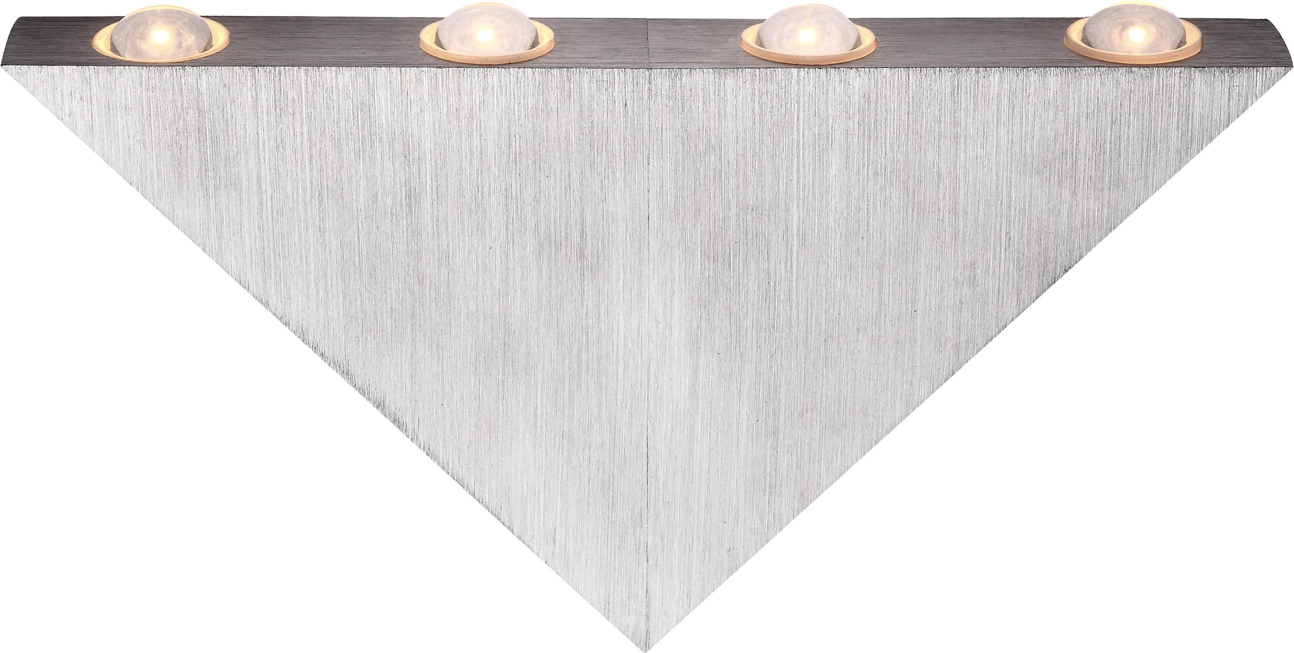 LED-Wandleuchte aus gebürstetem Alu