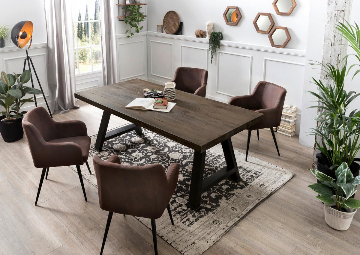 SPIEGEL Naturfarben B: 35cm - Naturfarben, Design, Glas/Holz (35/35/4cm) - MID.YOU