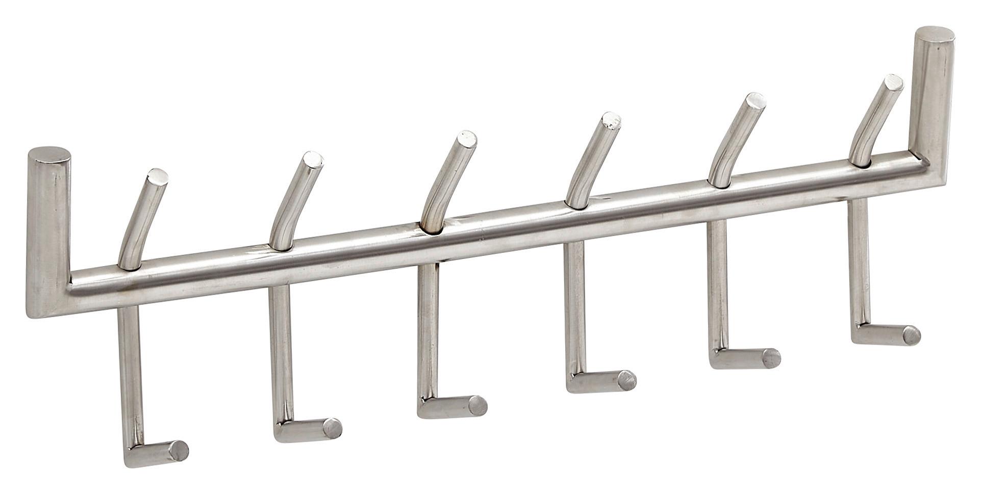 Wandgarderobe Silberfarben B: 60cm - Silberfarben, MODERN, Metall (60/19/10cm) - MID.YOU