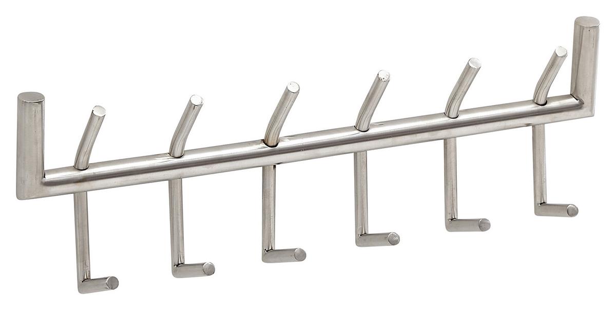 Nástěnná šatna stříbrnná - barvy stříbra, Moderní, kov (60/19/10cm) - MID.YOU