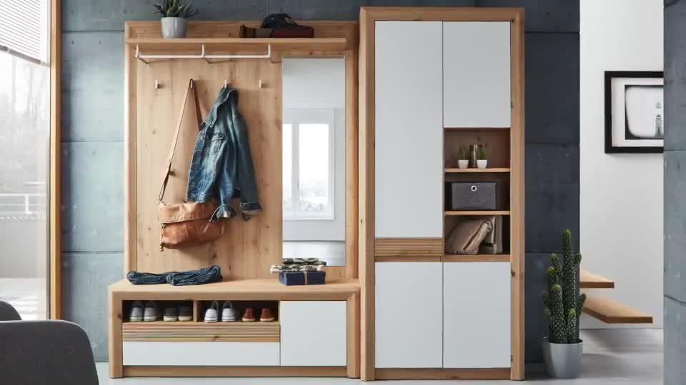 East West Möbel Küchentisch-Set – 3-teilig, Rund, Mit 2 Barhockern, Eichenoptik, Goldene Akzente